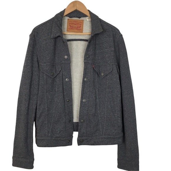 ❗️SOLD❗️Levi’s Soft Shell Commuter Trucker Snap Button Jacket Gray Size Small - Picture 2 of 10